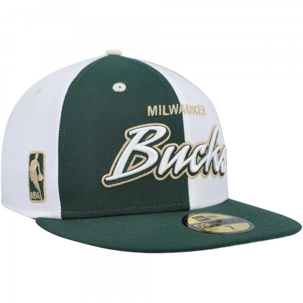 Бейсболка New Era Script Pinwheel 59FIFTY - Hunter Green/White