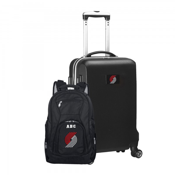 Именной Рюкзак и чемодан Portland Trail Blazers MOJO Deluxe - Black