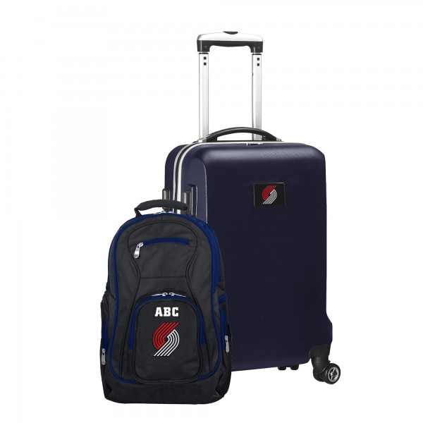 Именной Рюкзак и чемодан Portland Trail Blazers MOJO Deluxe - Navy