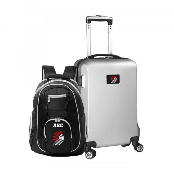 Именной Рюкзак и чемодан Portland Trail Blazers MOJO Deluxe - Silver