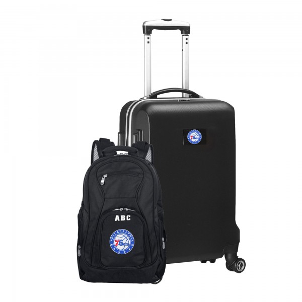 Именной Рюкзак и чемодан Philadelphia 76ers MOJO Deluxe - Black