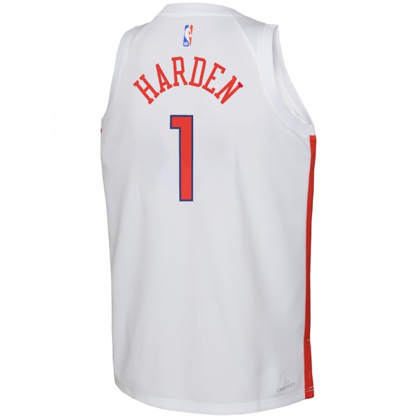 Игровая форма  James Harden Philadelphia 76ers Nike Youth 2022/23 Swingman - City Edition - White