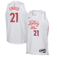 Игровая форма  Joel Embiid Philadelphia 76ers Nike Youth 2022/23 Swingman - City Edition - White