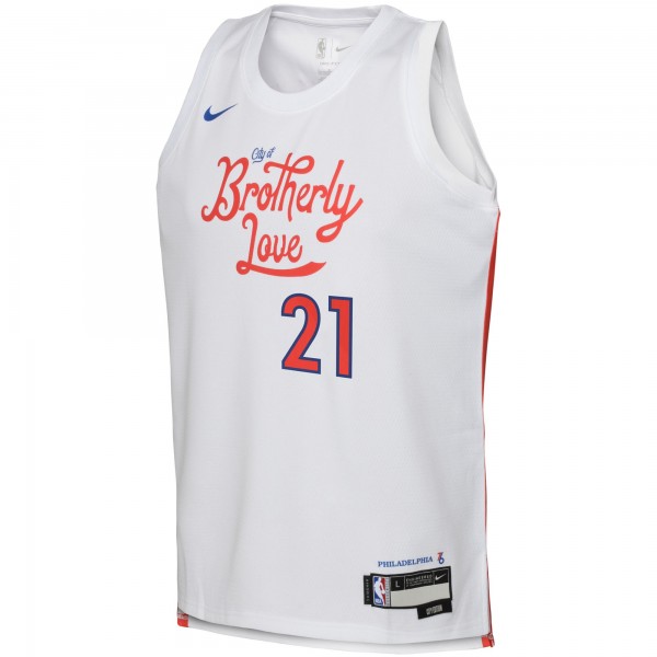 Игровая форма  Joel Embiid Philadelphia 76ers Nike Youth 2022/23 Swingman - City Edition - White