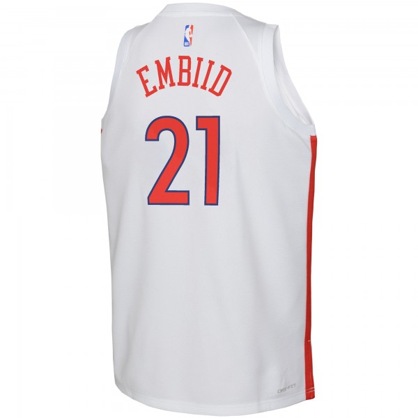 Игровая форма  Joel Embiid Philadelphia 76ers Nike Youth 2022/23 Swingman - City Edition - White