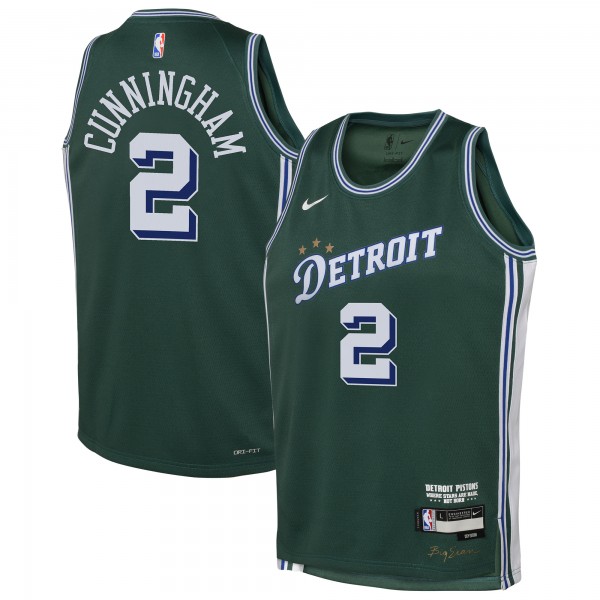 Игровая форма  Cade Cunningham Detroit Pistons Nike Youth 2022/23 Swingman - City Edition - Green