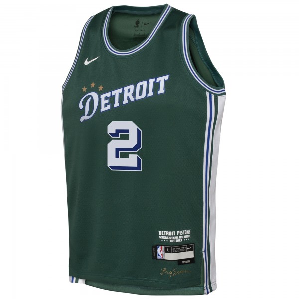 Игровая форма  Cade Cunningham Detroit Pistons Nike Youth 2022/23 Swingman - City Edition - Green
