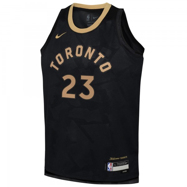 Игровая форма  Fred VanVleet Toronto Raptors Nike Youth 2022/23 Swingman - City Edition - Black