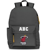 Miami Heat MOJO Gray Personalized Campus Laptop Backpack