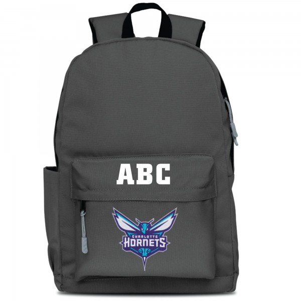 Charlotte Hornets MOJO Personalized Campus Laptop Backpack - Gray