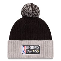 Шапка с помпоном New Era 2023 NBA All-Star Game Stripe Cuffed Knit - Black