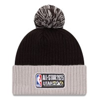 Шапка с помпоном New Era 2023 NBA All-Star Game Stripe Cuffed Knit - Black