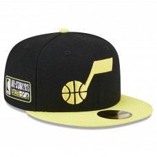 Бейсболка Utah Jazz New Era 2023 NBA All-Star Game Stripe 59FIFTY - Black/Yellow