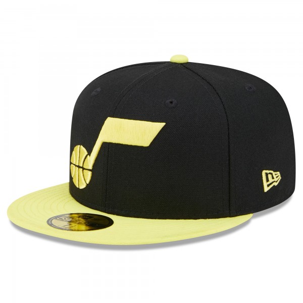 Бейсболка Utah Jazz New Era 2023 NBA All-Star Game Stripe 59FIFTY - Black/Yellow