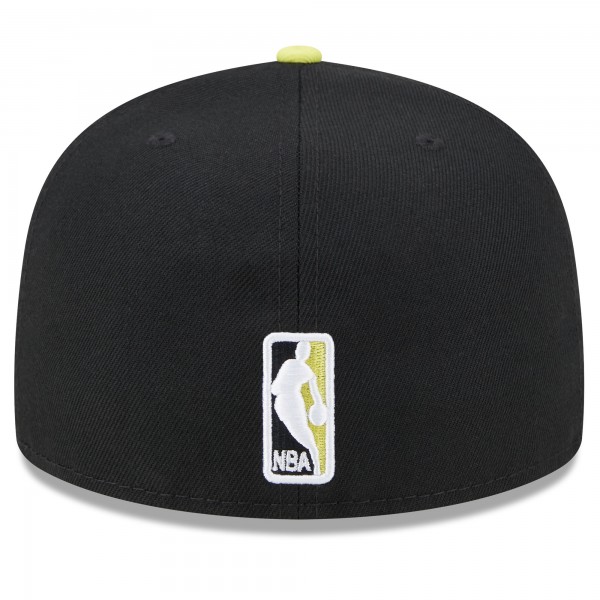 Бейсболка Utah Jazz New Era 2023 NBA All-Star Game Stripe 59FIFTY - Black/Yellow