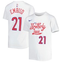 Футболка Joel Embiid Philadelphia 76ers Nike Youth 2022/23 City Edition - White