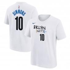 Футболка Ben Simmons Brooklyn Nets Nike Youth 2022/23 City Edition - White