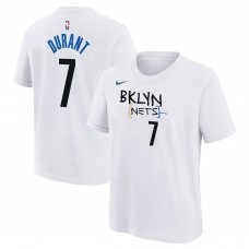 Футболка Kevin Durant Brooklyn Nets Nike Youth 2022/23 City Edition - White