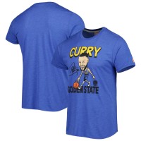 Футболка Stephen Curry Golden State Warriors Homage Player Caricature Tri-Blend - Royal