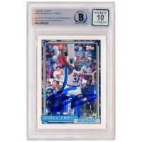 Autographed Orlando Magic Shaquille ONeal Orlando Magic 1992-93 Topps #362 Beckett Fanatics Witnessed Authenticated 10 Rookie Card