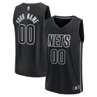 Именная игровая джерси Brooklyn Nets Black Fast Break - Statement Edition