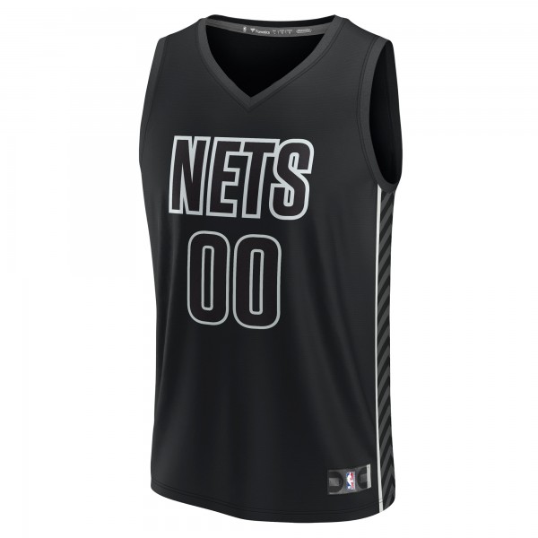 Именная игровая джерси Brooklyn Nets Black Fast Break - Statement Edition