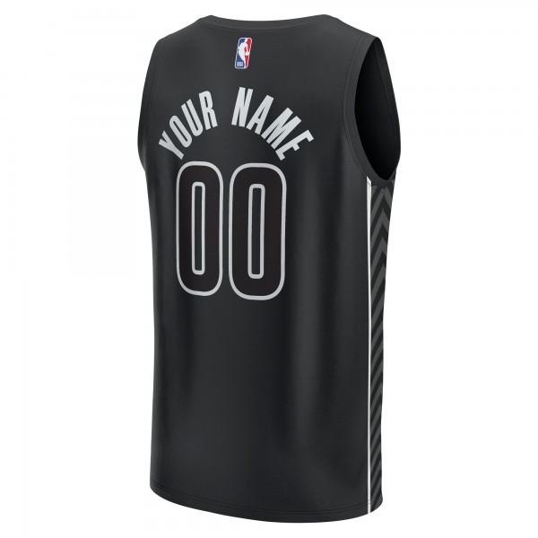 Именная игровая джерси Brooklyn Nets Black Fast Break - Statement Edition