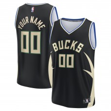 Джерси Milwaukee Bucks Fanatics Black Custom Fast Break - Statement Edition