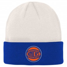 Шапка New York Knicks Youth Bone Crown Cuffed Knit - Cream/Blue