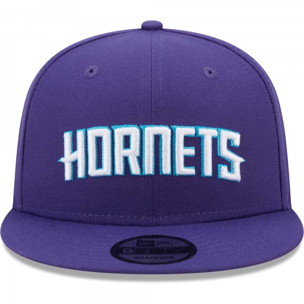 Бейсболка Charlotte Hornets New Era Purple Jersey Hook Statement Edition 9FIFTY