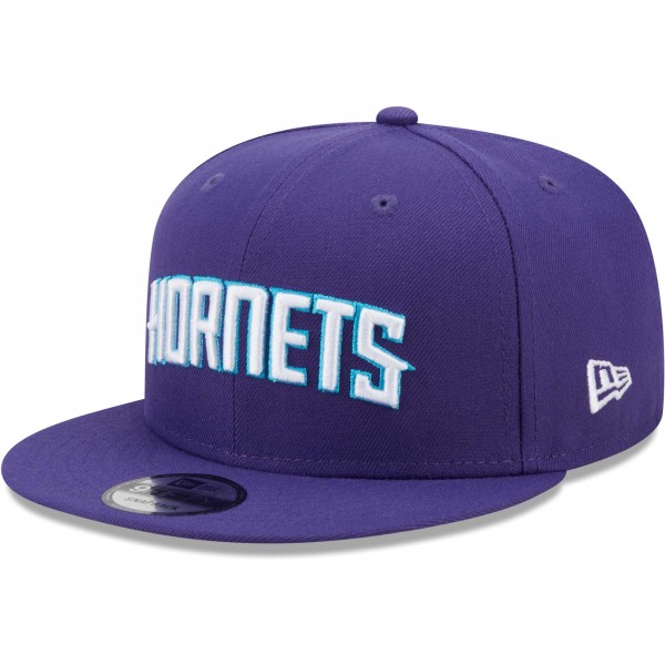 Бейсболка Charlotte Hornets New Era Purple Jersey Hook Statement Edition 9FIFTY