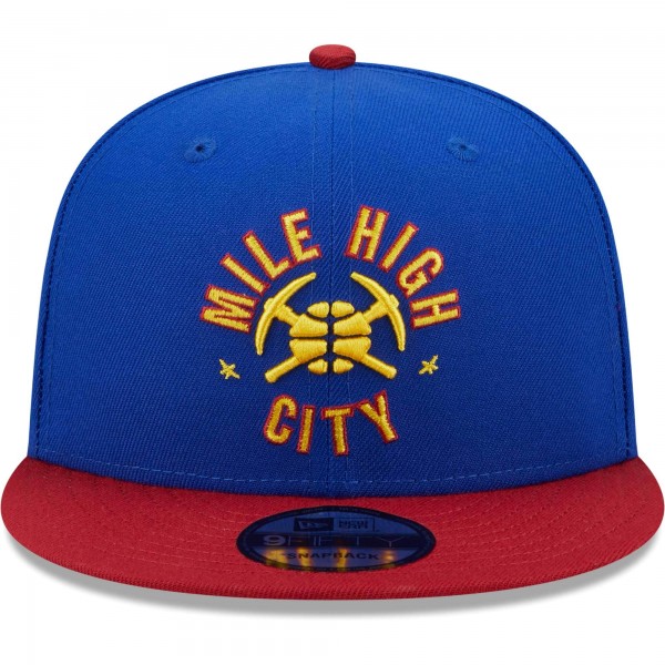 Бейсболка Denver Nuggets New Era Blue/Red Jersey Hook Statement Edition 9FIFTY Snapback