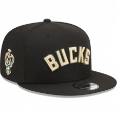 Бейсболка Milwaukee Bucks New Era Black Jersey Hook Statement Edition 9FIFTY