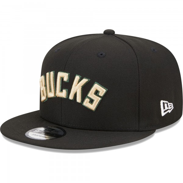 Бейсболка Milwaukee Bucks New Era Black Jersey Hook Statement Edition 9FIFTY