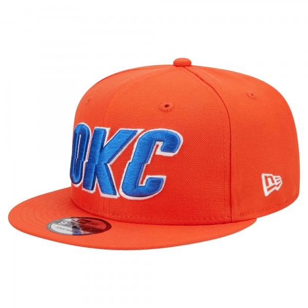 Бейсболка Oklahoma City Thunder New Era Orange Jersey Hook Statement Edition 9FIFTY Snapback