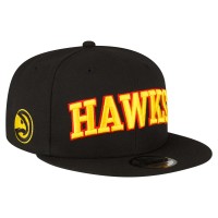 Бейсболка Atlanta Hawks New Era Black Jersey Hook Statement Edition 9FIFTY Snapback