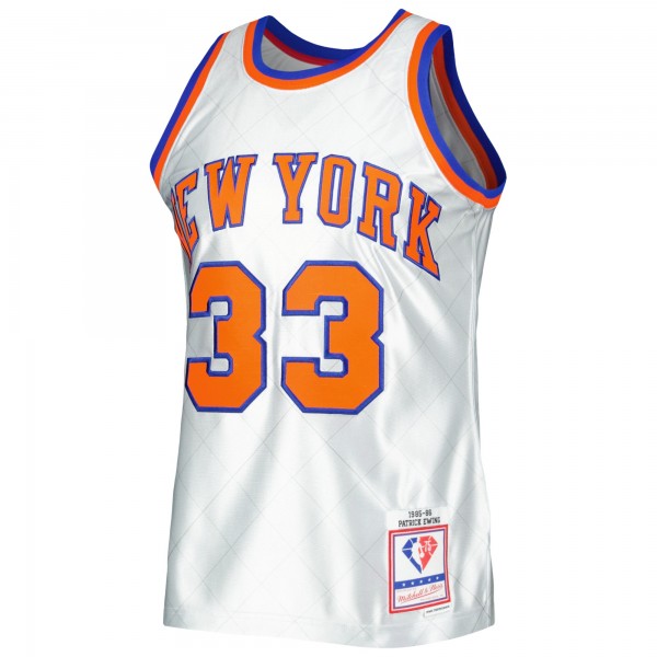 Игровая форма  Patrick Ewing New York Knicks Mitchell & Ness 1985-86 Hardwood Classics 75th Anniversary Swingman - Platinum