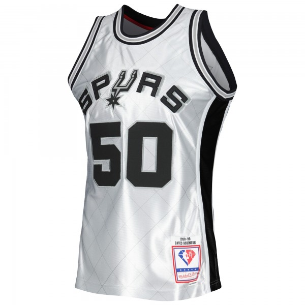 Игровая форма  David Robinson San Antonio Spurs Mitchell & Ness 1998-99 Hardwood Classics 75th Anniversary Swingman - Platinum