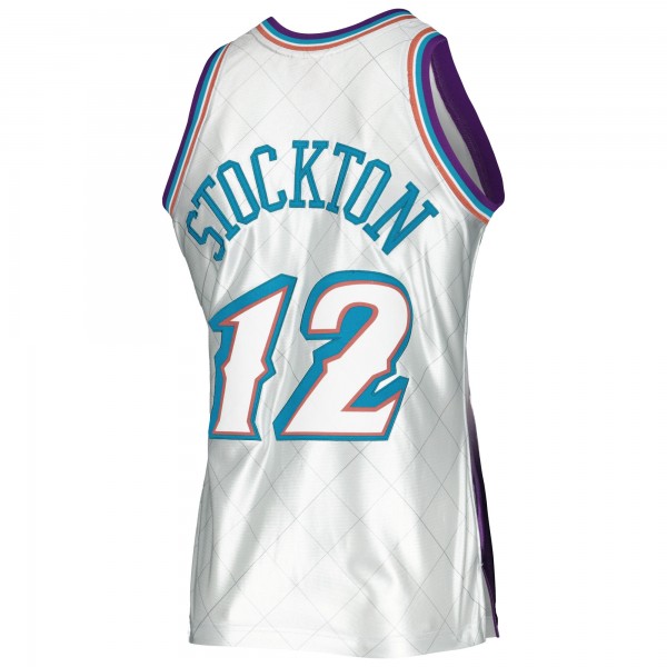 Игровая форма  John Stockton Utah Jazz Mitchell & Ness 1996-97 Hardwood Classics 75th Anniversary Swingman - Platinum