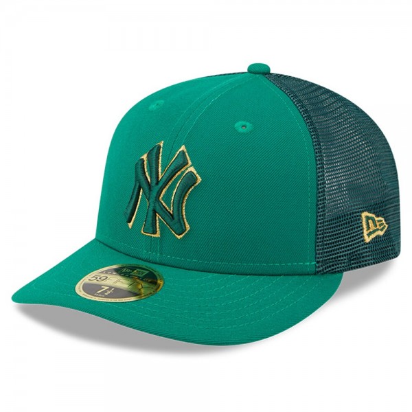Бейсболка New York Yankees New Era 2023 St. Patrick's Day Low Profile 59FIFTY - Kelly Green