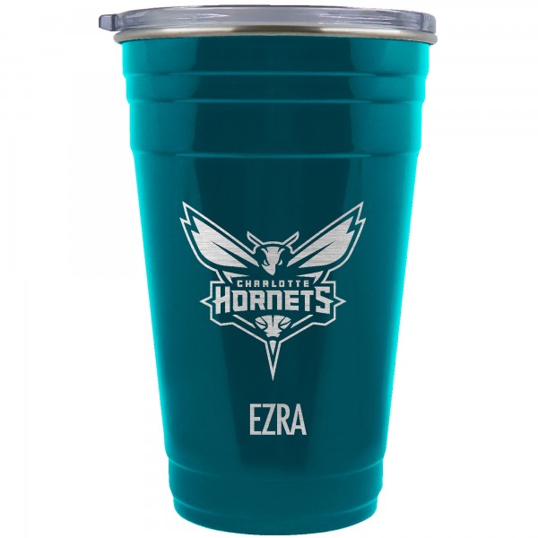 Charlotte Hornets Team Logo 22oz. Personalized Tailgater Travel Tumbler