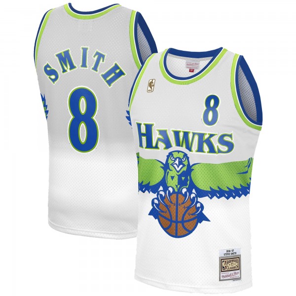Игровая джерси Steve Smith Atlanta Hawks Mitchell & Ness 1996-97 Hardwood Classics Reload 3.0 Swingman - White