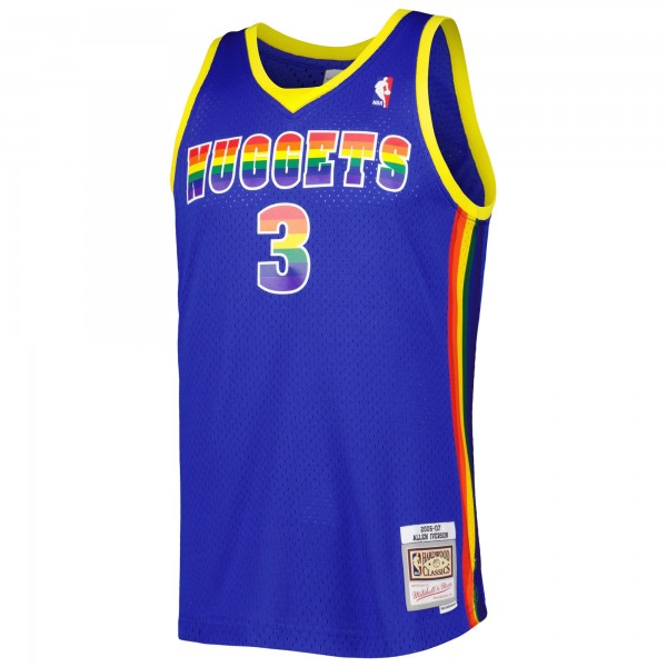 Игровая форма Allen Iverson Denver Nuggets Mitchell & Ness 2006-07 Hardwood Classics Reload 3.0 Swingman - Royal
