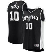 Игровая форма  Jeremy Sochan San Antonio Spurs 2022 NBA Draft First Round Pick Fast Break Replica Player - Icon Edition - Black