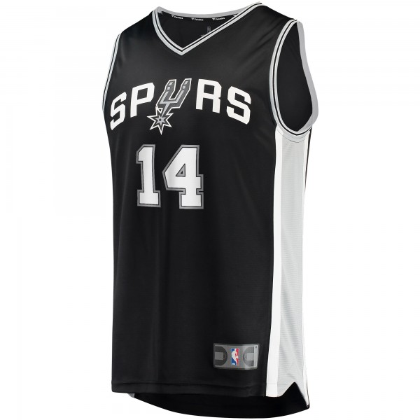 Игровая форма  Blake Wesley San Antonio Spurs 2022 NBA Draft First Round Pick Fast Break Replica Player - Icon Edition - Black