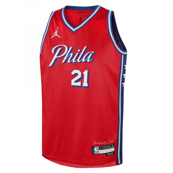 Игровая форма  Joel Embiid Philadelphia 76ers Jordan Brand Youth Swingman - Statement Edition - Red