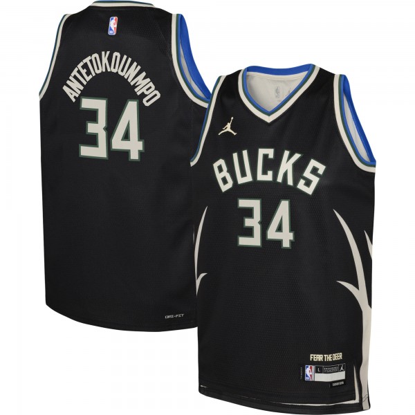 Игровая форма  Giannis Antetokounmpo Milwaukee Bucks Jordan Brand Youth Swingman - Statement Edition - Black