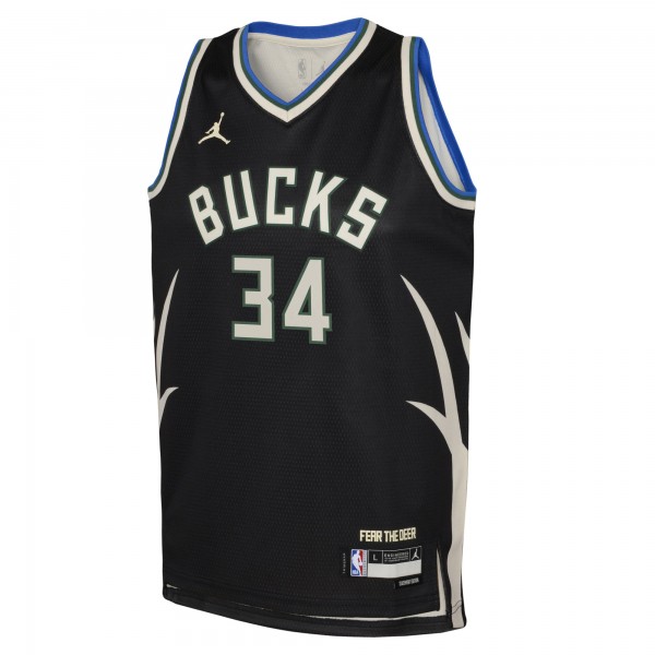 Игровая форма  Giannis Antetokounmpo Milwaukee Bucks Jordan Brand Youth Swingman - Statement Edition - Black