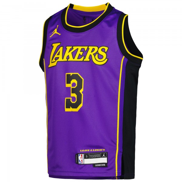 Игровая джерси Anthony Davis Los Angeles Lakers Jordan Brand Youth Swingman - Statement Edition - Purple