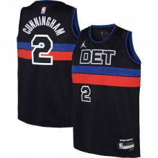 Игровая форма  Cade Cunningham Detroit Pistons Jordan Brand Youth Swingman - Statement Edition - Black
